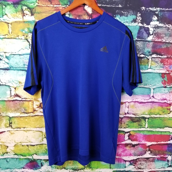 adidas climalite blue t shirt